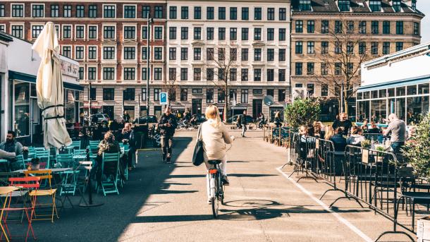 Biking in The Meatpacking District in Copenhagen