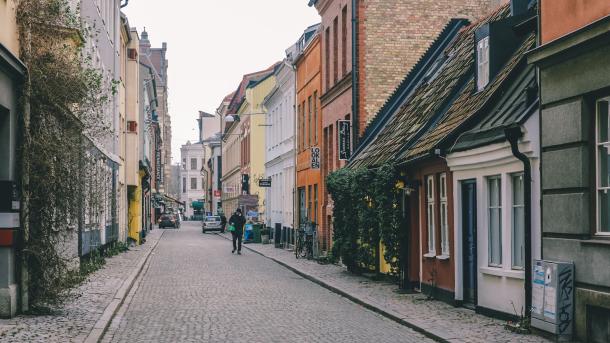 Cobblestone streets in Swedish Malmö close to Copenhagen